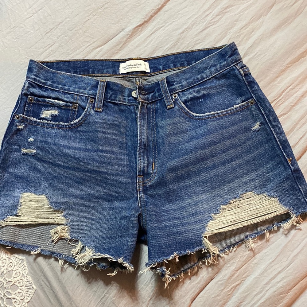 abercrombie jean shorts